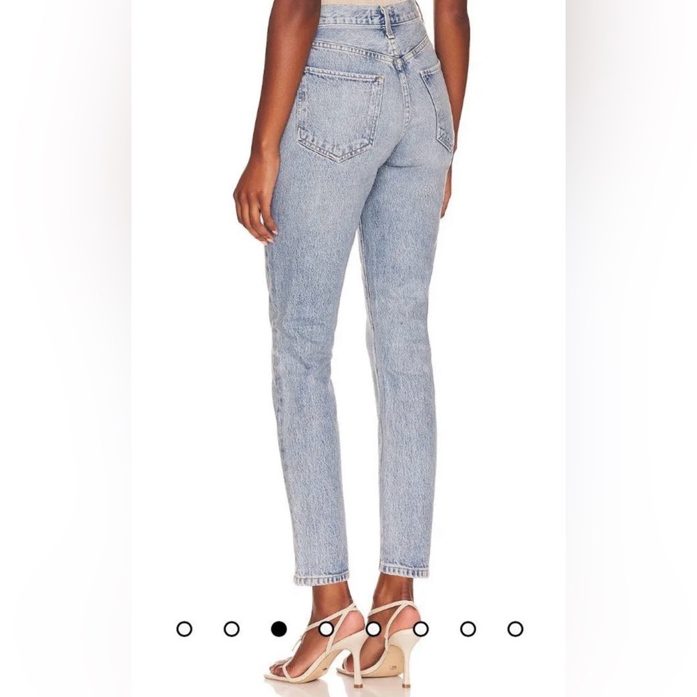 Agolde Riley high rise straight crop in renewal wash